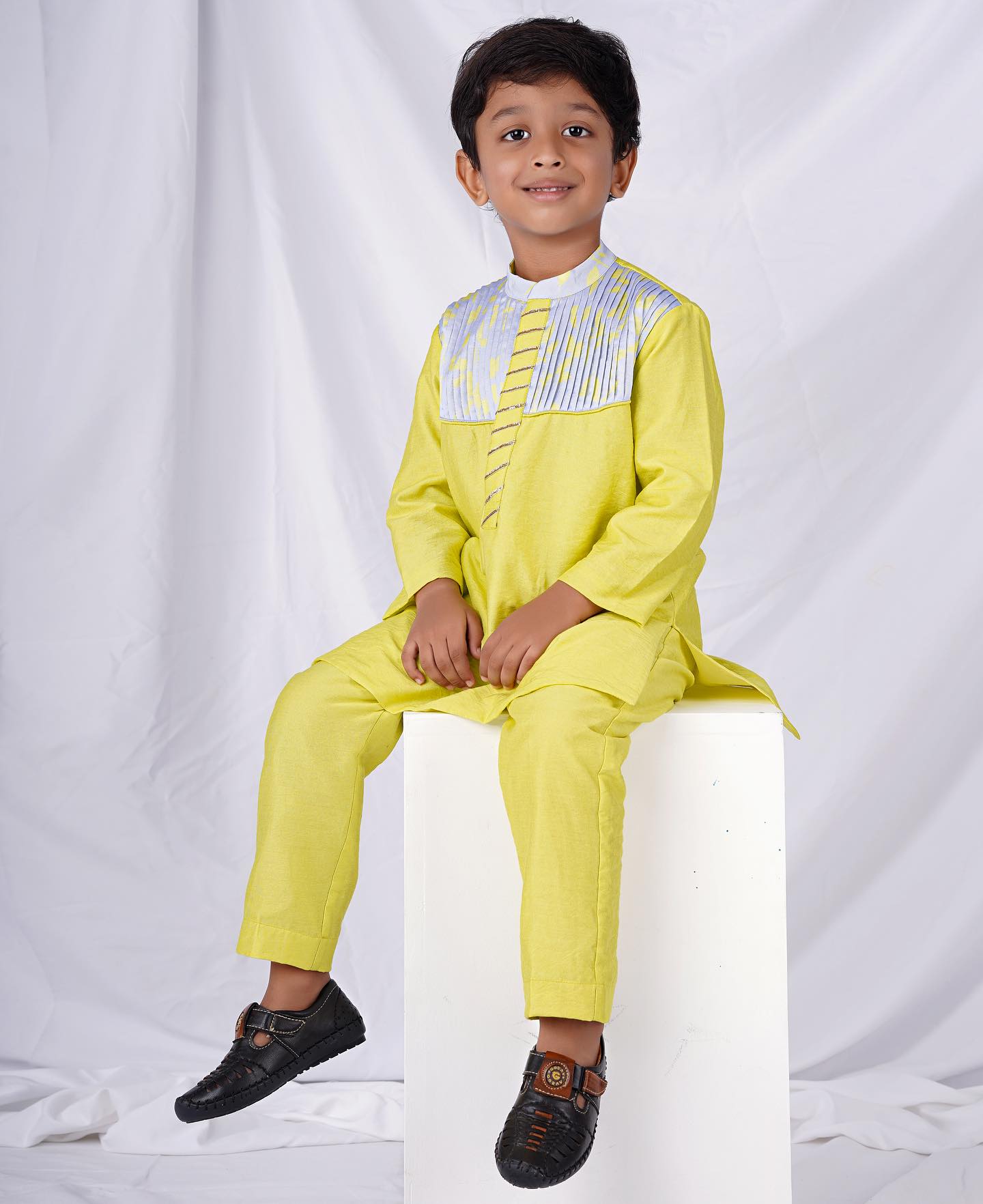 yellow kurta pajama soft fabric for boys